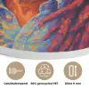 Regenboogkleuren - Man - schilderij Akoestische PET Vilt - Rond klein -closeup_NL