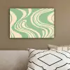 Golvende lijnen - Mintgroen - Dansende vormen canvas 2cm klein -sfeer3