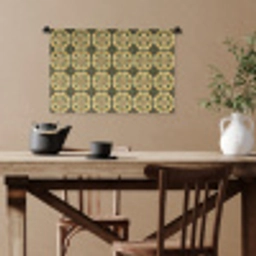 Ornament - Patroon - Groen Wandkleed katoen klein 269 -sfeer6