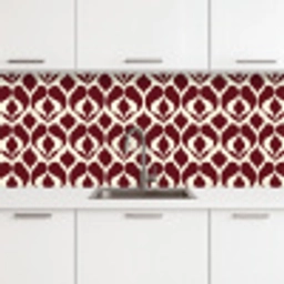 Rood - Druppelpatroon - Grafisch keuken achterwand 2 middel 871 -3d