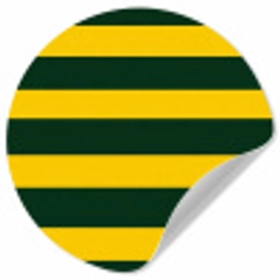 Klassiek - Strepen - Groen Wandcirkel behangsticker klein 186 -3d