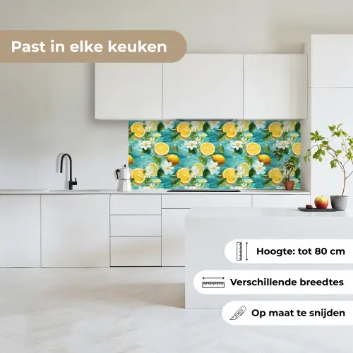 Citroen - Bloemen - Bruisend - Water keuken achterwand 2 middel 871 -sfeer4_NL