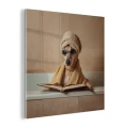 Bad - Hond - Boek - Zonnebril plexiglas 5mm klein -z3d