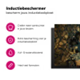 Vrouw - Bladeren - Goud - Vlinders Inductie beschermer vinyl 3mm klein -wsfeer2_website