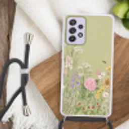 Botanisch - Bloemen - Kleurrijk Hoesje Samsung Galaxy A52 5G met koord klein -sfeer4