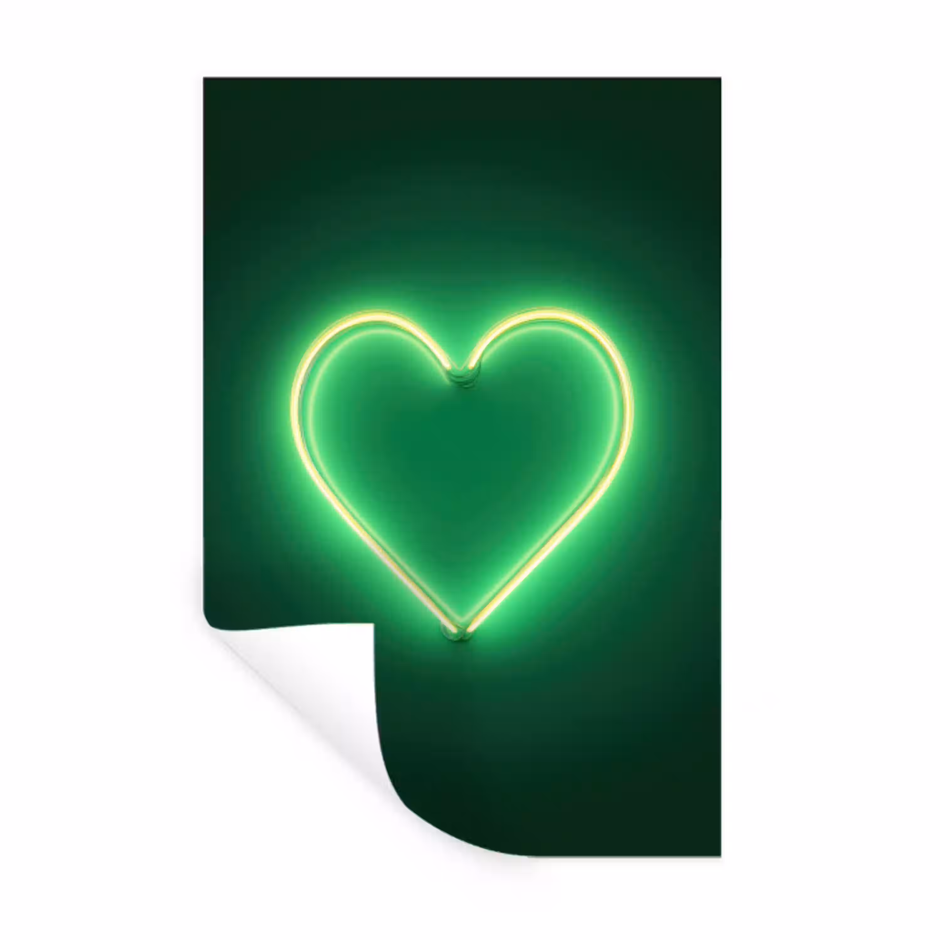 Neon - Groen - Licht Muursticker klein -3d