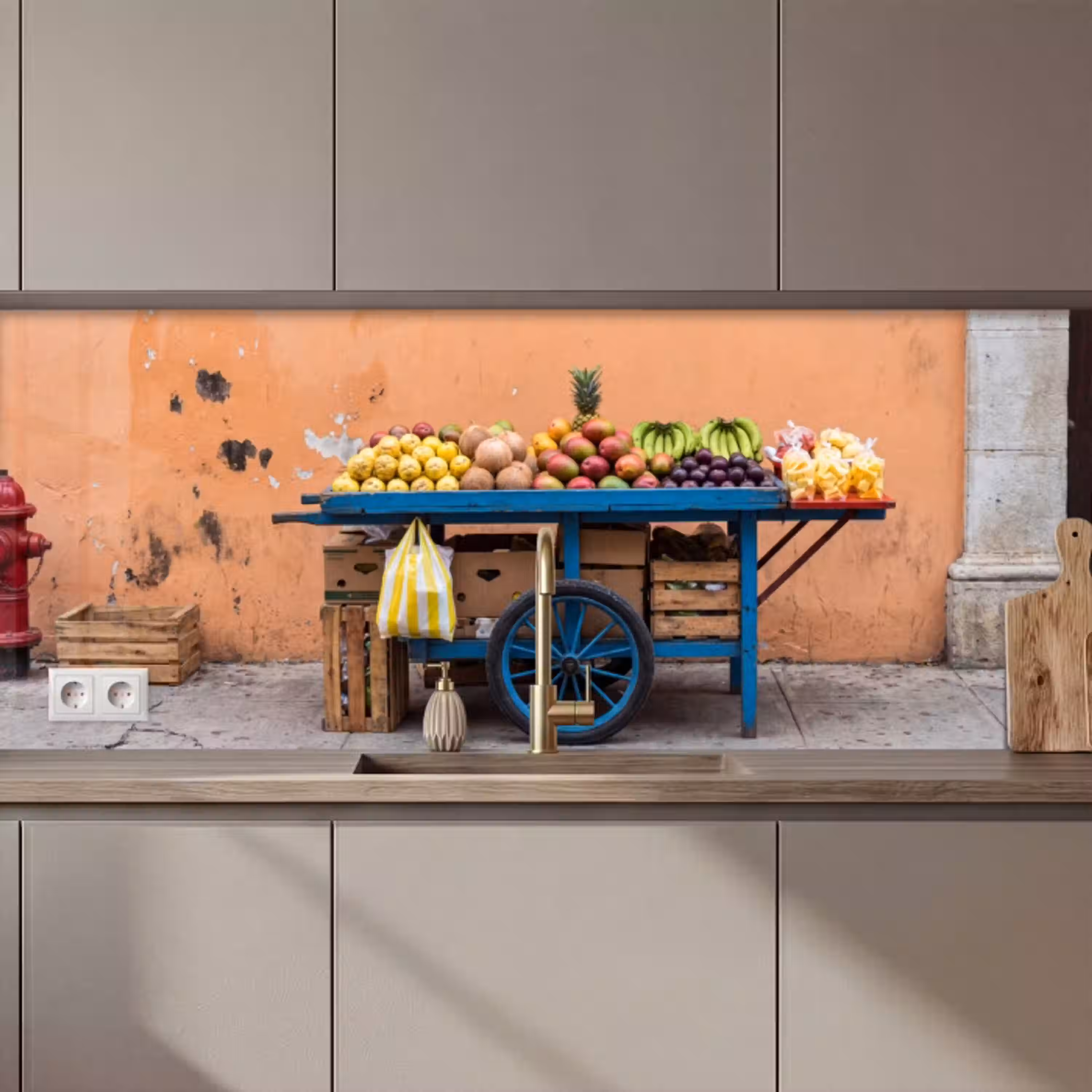 Fruit - Kar - Straat keuken achterwand 2 middel zz_3dshopping