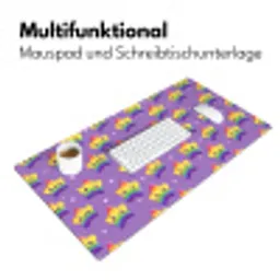 Sterren - Regenboog - Paars Muismat XXL klein 681 -ysfeer4_duits