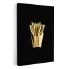 Friet - Goud - Chrome - Eten KitchenYeah - Keuken - Canvas klein -3d