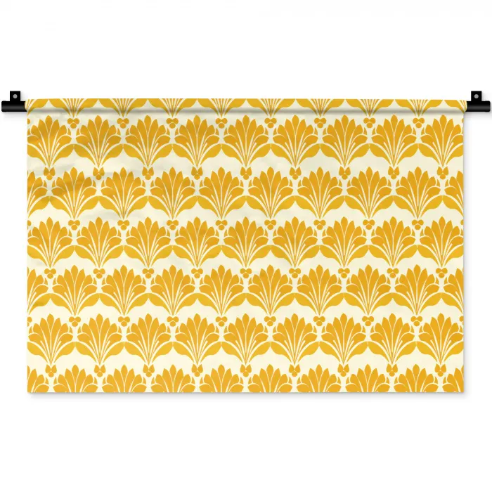 Patroon - Motief - Geel Wandkleed katoen klein 269 -zz3d