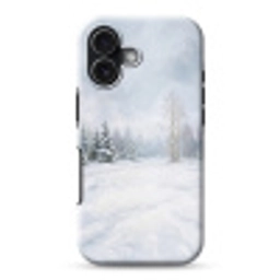 Bospad - Dennen - Sneeuw - Winter - Rustgevend Toughcase MagSafe Apple iPhone 17 klein -3d