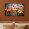 Bloemen - Kleurrijk - Abstract Canvas - Meerluiken 3 luik klein -sfeer2