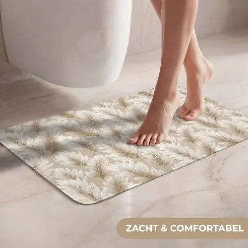 Botanisch - Patroon - Beige WCmat klein 1009 -USP_ZachtNL