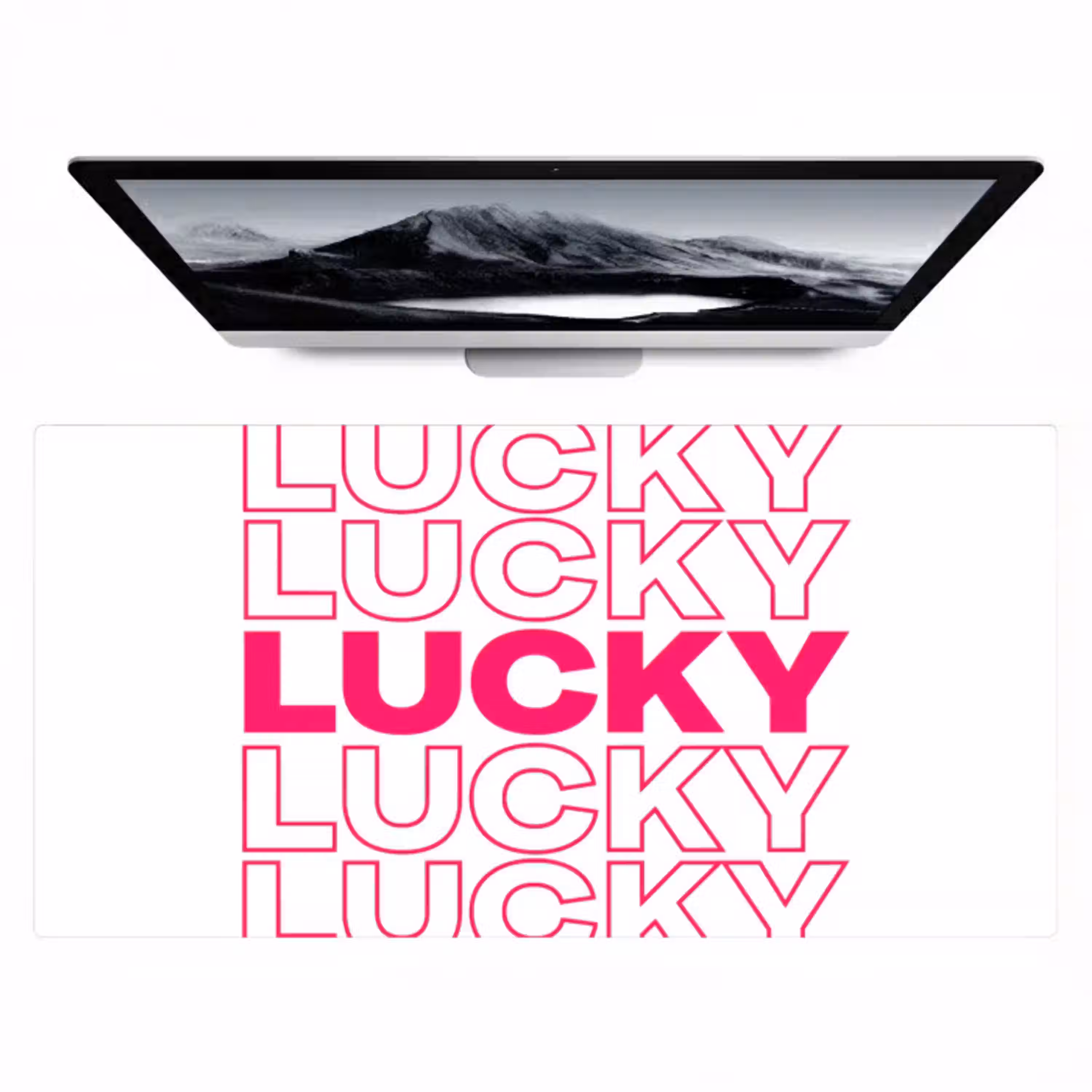 Lucky - Roze - Patroon Muismat XXL klein -zzz3d