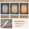 Bloemen - Speels - Kleurrijk Light Box met kabel (Wandlamp) klein -USP_lichtkleurNL