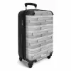 Grijs verweerd hout met roze accenten NBS - Handbagage koffer - Volwassenen Unisex middel -productfoto_3d