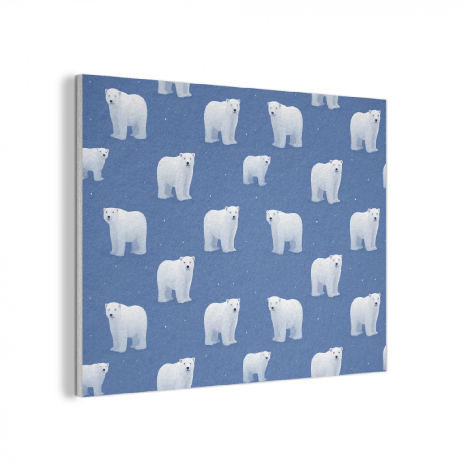 IJsbeer - Patroon - Blauw PET vilt klein 837 -3d