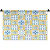 Zee - Geel - Blauw - Wit Wandkleed katoen klein 269 -zz3d