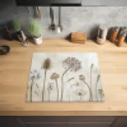 Botanische Elegance in Sepia Inductie beschermer vinyl 3mm middel -sfeer5