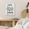Illustratie - Café - Koffiemachine - Kopjes PET vilt klein -sfeer3