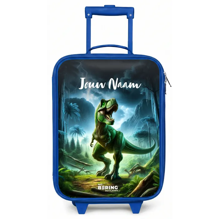 Junglosaurus Kinderkoffer - Blauw klein -zz3dotto