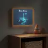 Voetballer - Blauw - Neon Light Box met batterij (Wandlamp kind) middel -sfeer5_kind