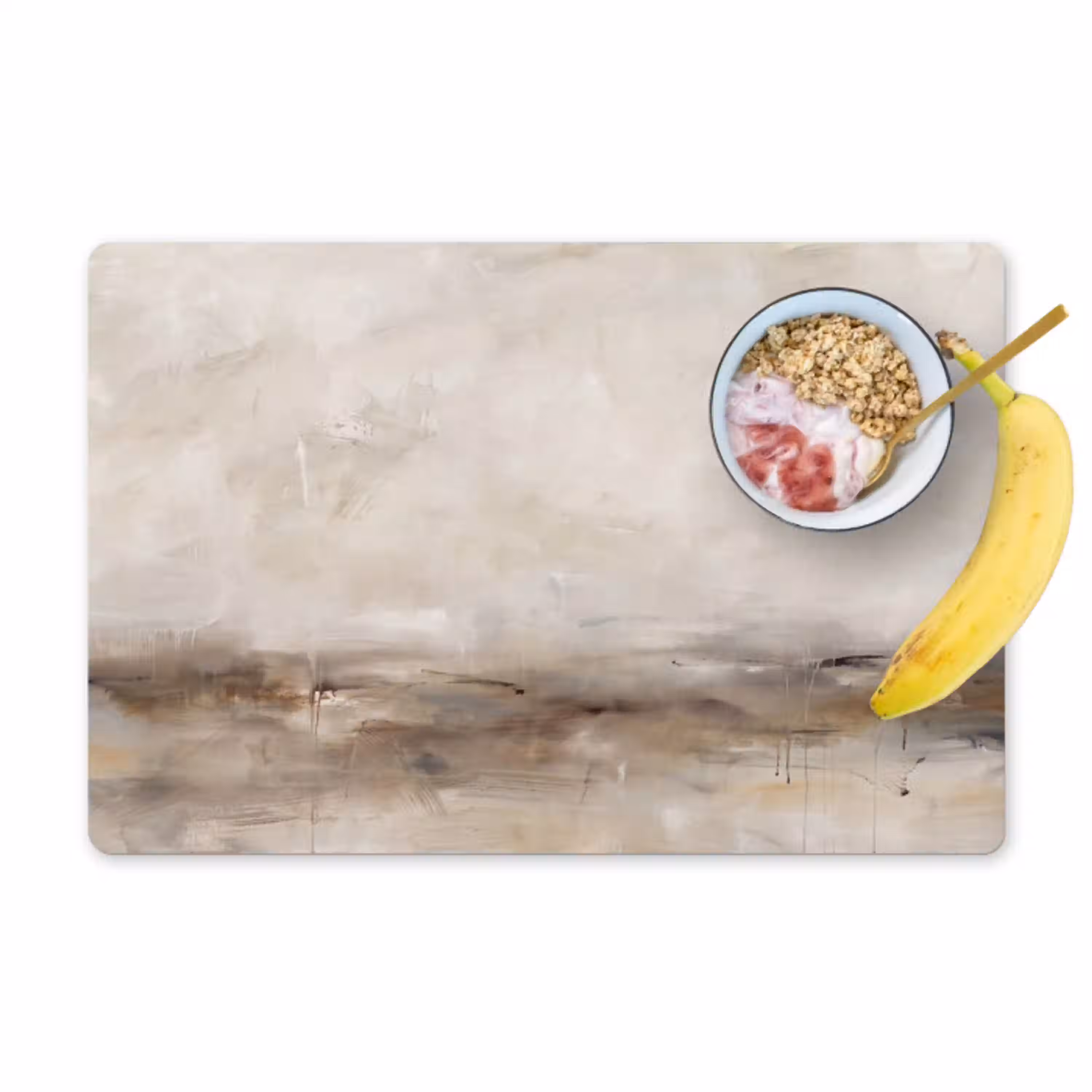 Abstrakt - Landschap - Modern - Beige - Kunst Placemat vinyl groot -zzzproduct_Kitchenyeah-website