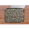 Abstract - Lijnen - Zwart laptophoes neopreen klein 279 -tafel