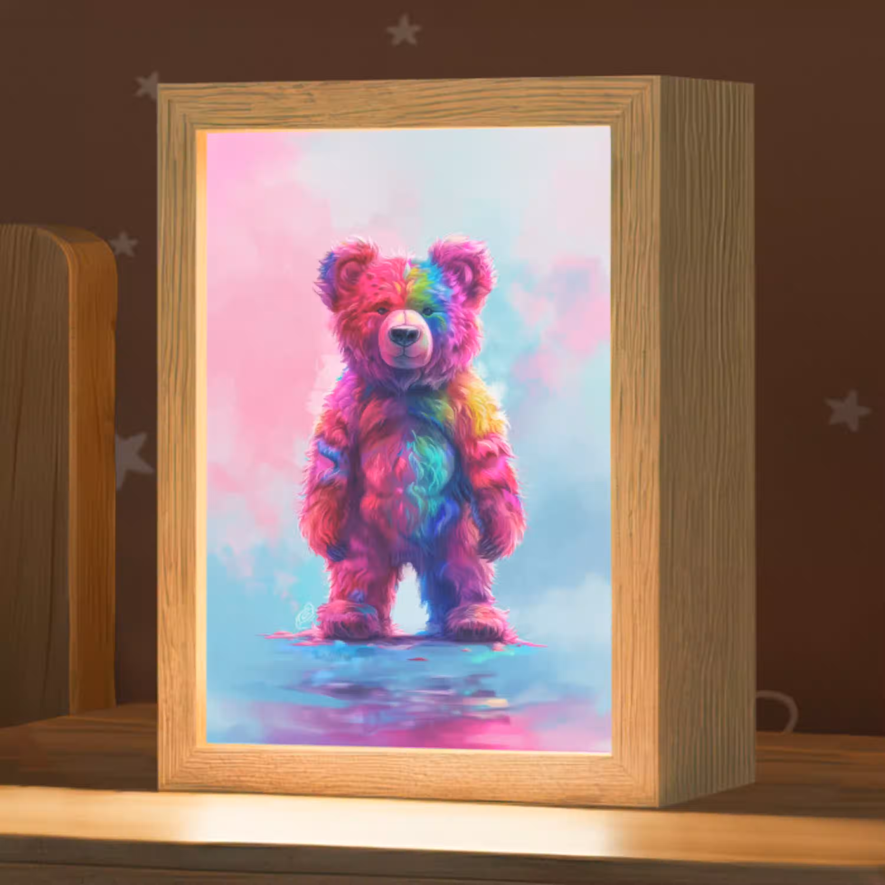Beer - Kleurrijk - Dier Light Box met kabel klein -zzz_3d_website