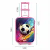 Neon - Voetbal - Kleurrijk Kinderkoffer - Roze klein -productfoto_formaten