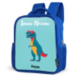 Dino - Dier - Zonnebril Kinderrugzak - Blauw middel -schuin