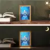 Taj Mahal - Ramadan - Blauw - Islamitische Light Box met kabel (Tafellamp) klein -sfeer3