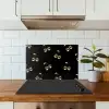 Patroon - Kersen - Goud - Chrome keuken achterwand spatscherm klein -sfeer2