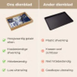 Koe - Delfts - Blauw - Artistiek Dienblad Rechthoek middel -USP_VergelijkingNL