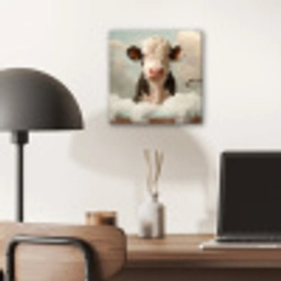 Kalf - Koe - Bad - Schuim - Dieren aluminium wit klein -sfeer5