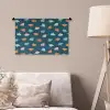 Zee - Dieren - Donkerblauw - Schelpen Wandkleed katoen klein 269 -sfeer4