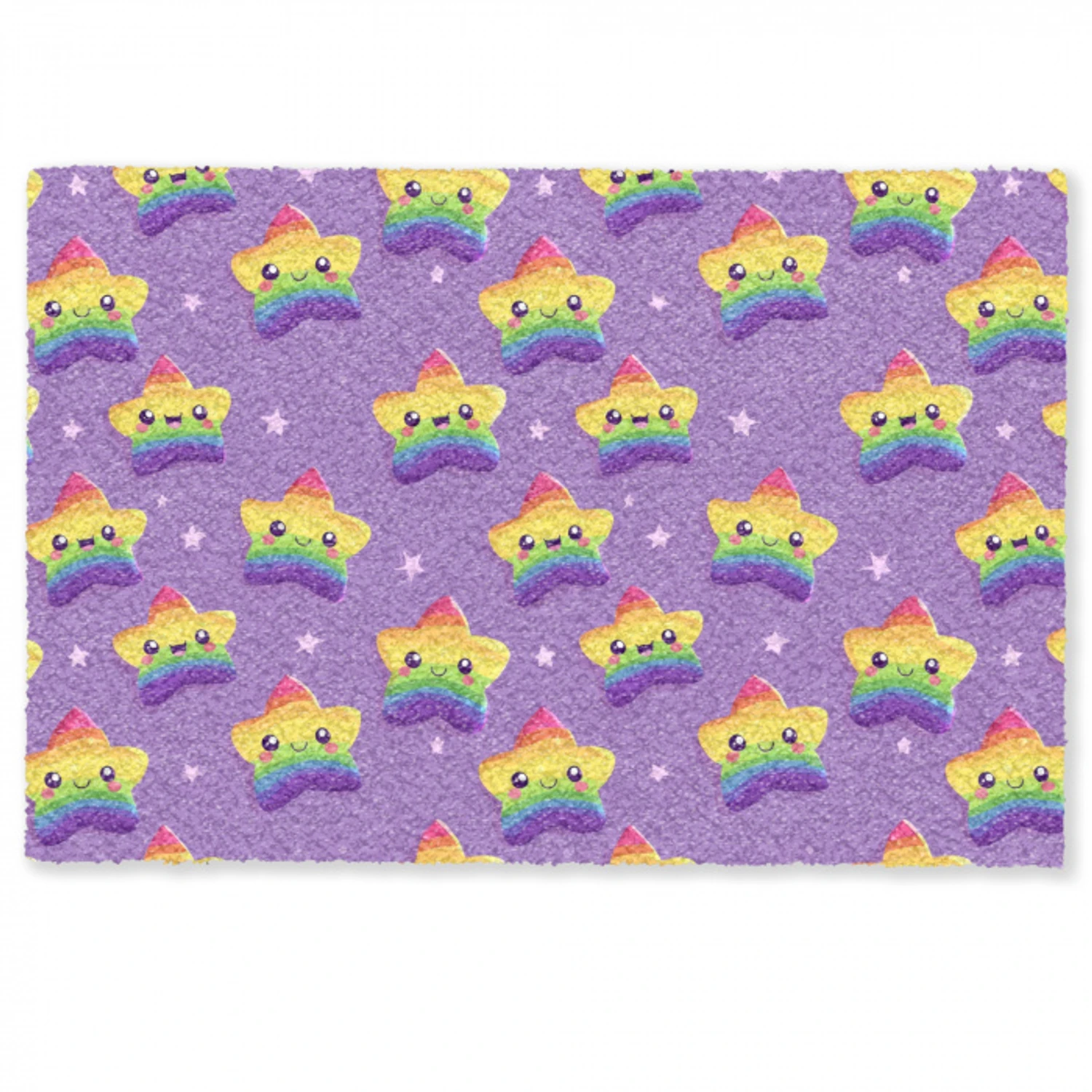 Sterren - Regenboog - Paars Deurmat klein 898 -zkaufland3d