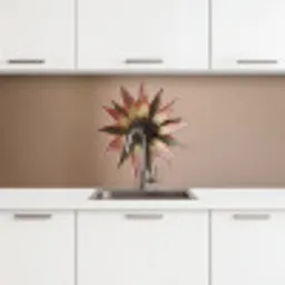 Droogbloem - Protea - Vintage - Beige - Rustiek keuken achterwand 2 middel -3d