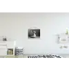 Sphynx - Kat - Dieren - Humor - Spaghetti - Zwart Wit textielposter latten blank klein -kinderkamer