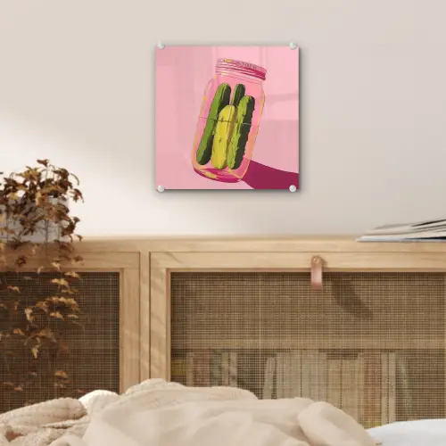 Augurken - Pot - Schaduw - Roze plexiglas 5mm klein -sfeer4