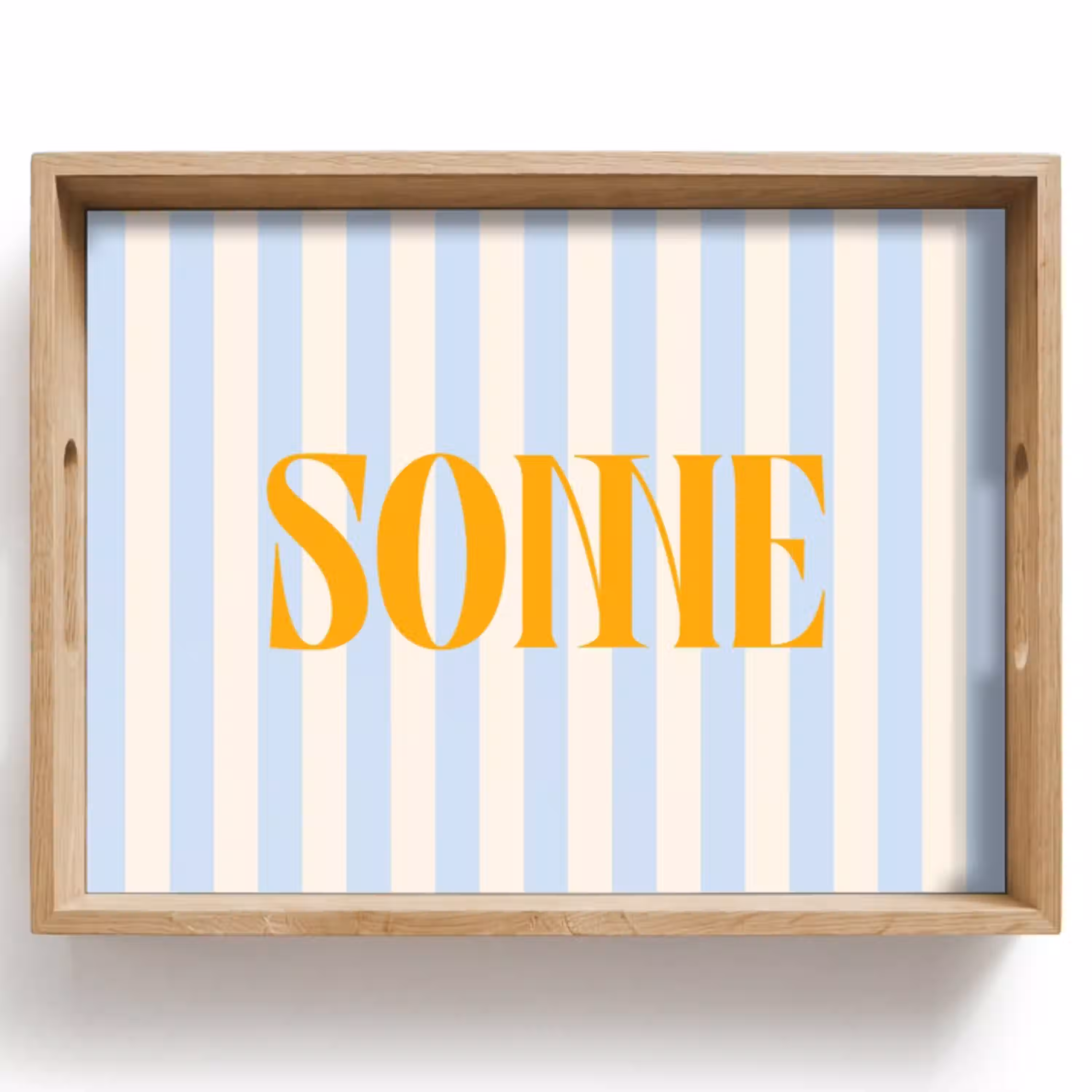 Oranje - Blauw - Strepen - Sonne Dienblad Rechthoek middel -z3d_shopping
