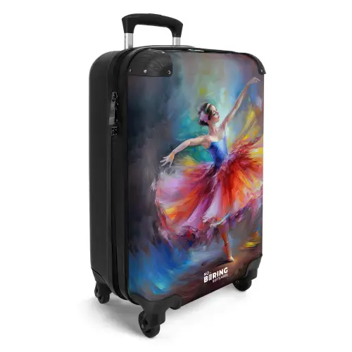 Schilderij - Olieverf - Dans - Ballerina NBS - Handbagage koffer - Unisex middel -productfoto_3d