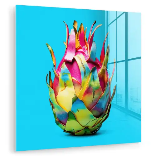 Drakenfruit - Blauw - Levendig plexiglas 5mm klein -zzzproduct_nieuw