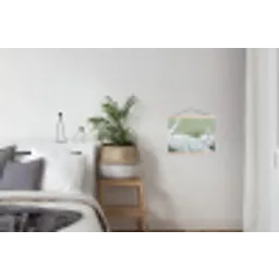 Pauwen - Wit - Natuur - Groen textielposter latten blank klein -woonkamer