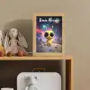 Alien - Ruimte - Geel - Planeten Light Box met kabel (Kinderlampje) klein -sfeer2_kind