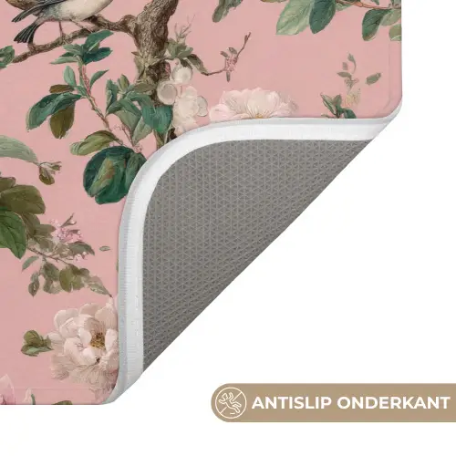 Pioenrozen - Botanisch - Vogel WCmat klein 1009 -USP_AntislipNL