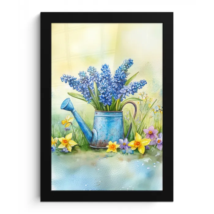 Gieter - Lavendel - Bloesems fotolijst zwart zonder passe partout klein -3d