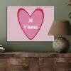 Hart - Frans - Valentijn - Roze PET vilt klein -sfeer2
