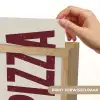 Pizza - Vintage - Decoratie - Japandi Light Box met kabel (Wandlamp) klein -USP_websiteprintNL