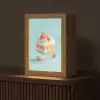 Slagroom - Taart - Blauw - Eten Light Box met kabel (Tafellamp) klein -z3d_website